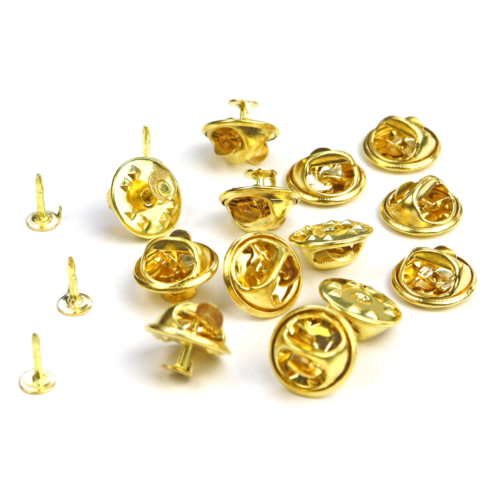 125 Pairs Butterfly Clutch Metal Pin Back Replacement with Blank Pins for  Craft Making (Gold) 